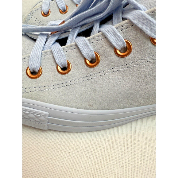 Converse All Star Ox Blue/Blush Suede Rose Gold Hardware Sz W10/M8 US - Picture 12 of 12
